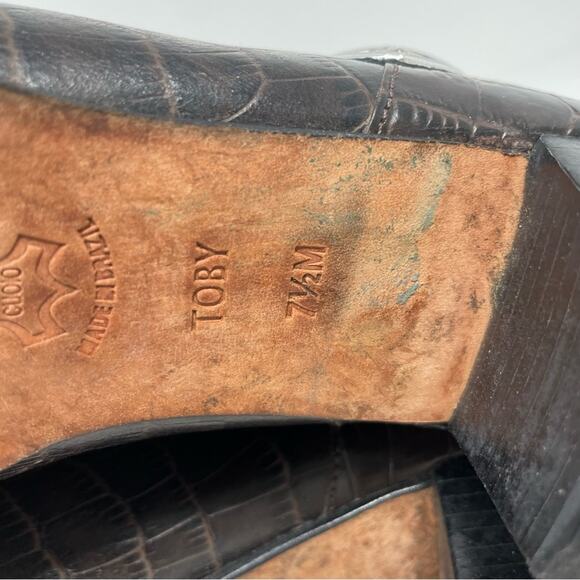 Brighton Brown Black Toby Cowboy Boots 7.5M - Picture 10 of 11